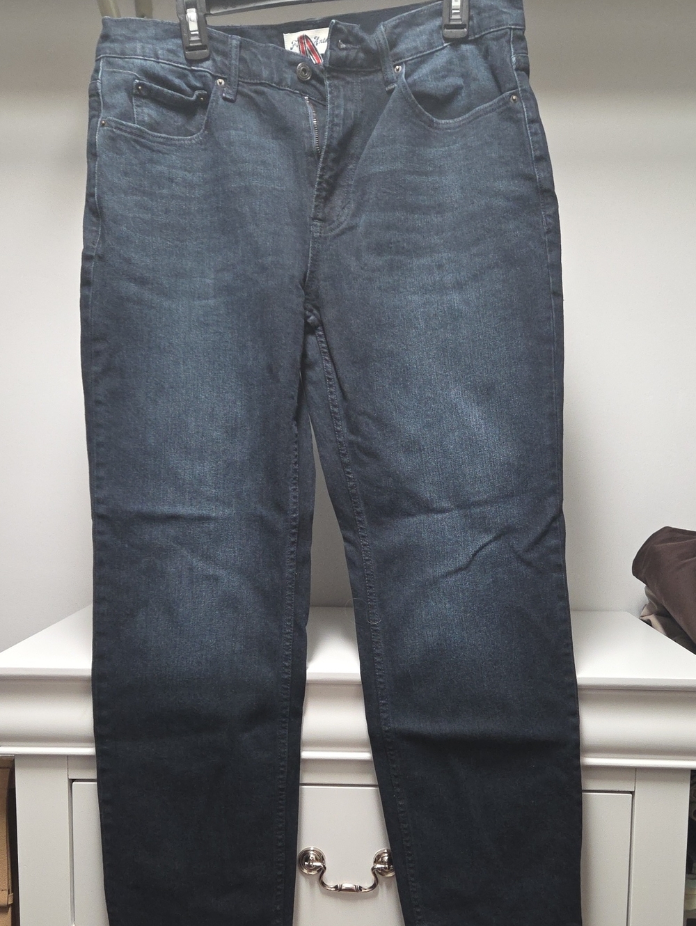 Men's Straight Fit Jeans in Deep Blue Wash